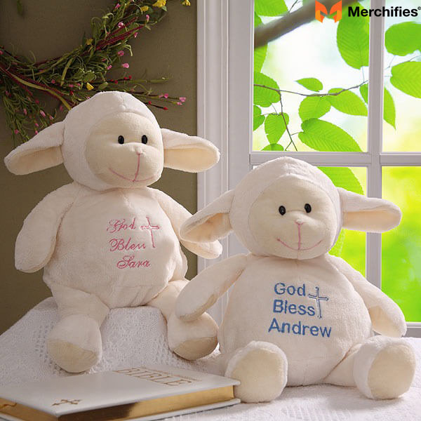 Embroidered Lamb of Baptismal Joy