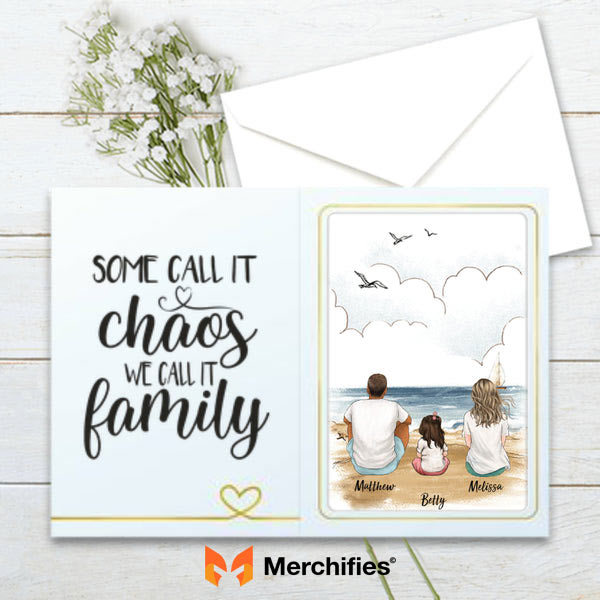 Personalized Family Folded Greeting Card gift for the whole family