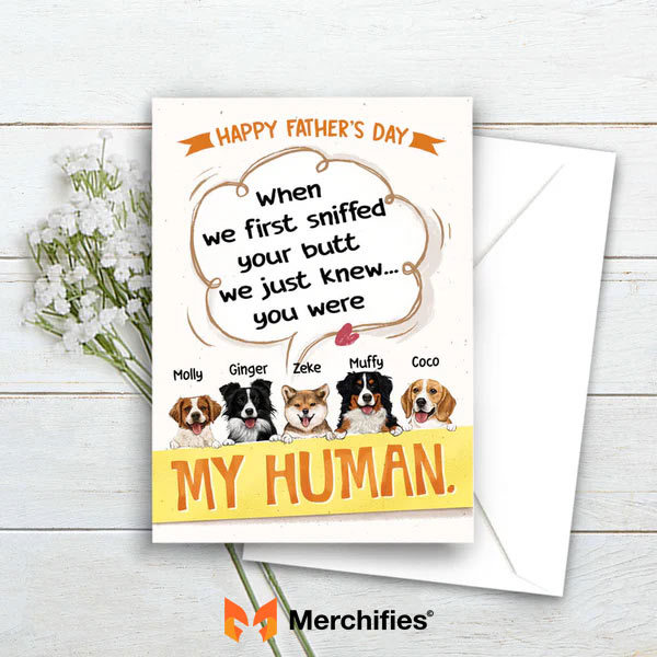 Personalized Postcard for dog Dad