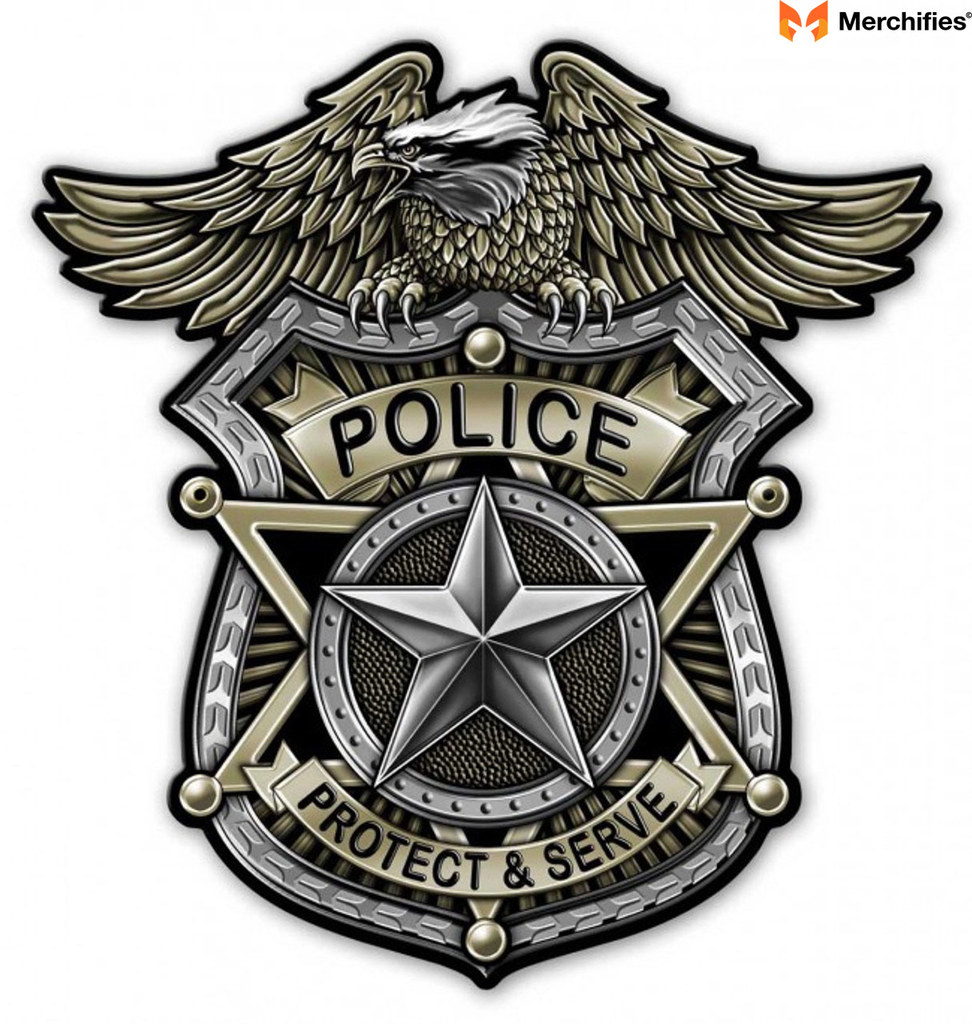 Metal Sign Police Badge