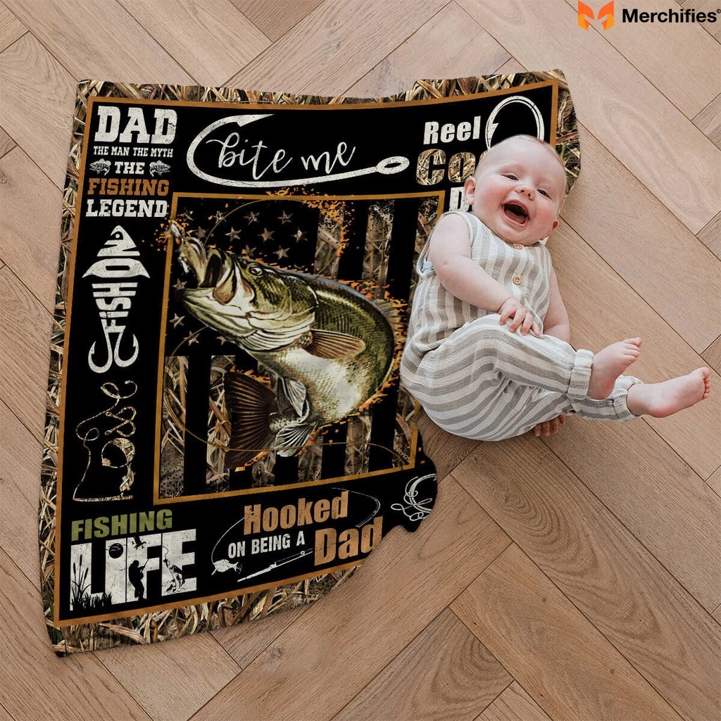 Personalized Blanket For Dad Who Loves Fishing