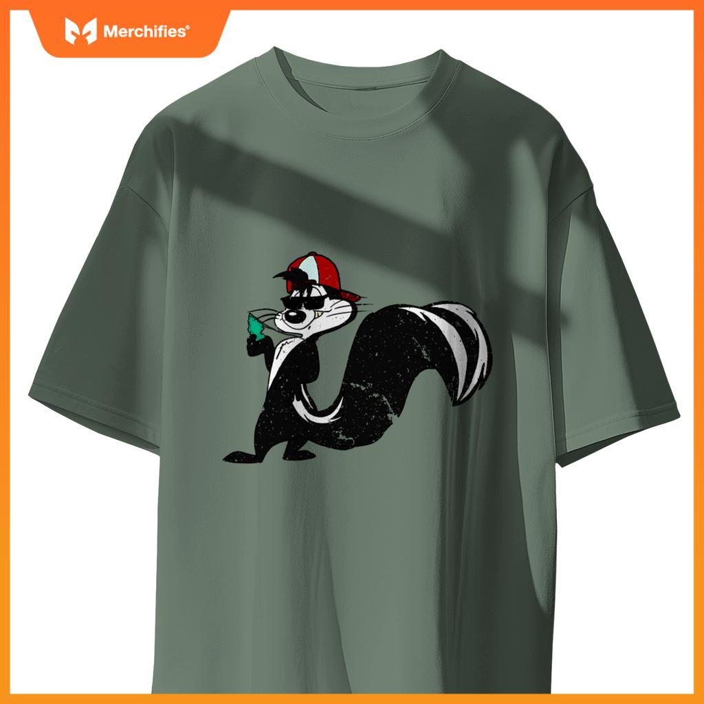 Cool Skunk With Car Fresher Stink Animals T-Shirt