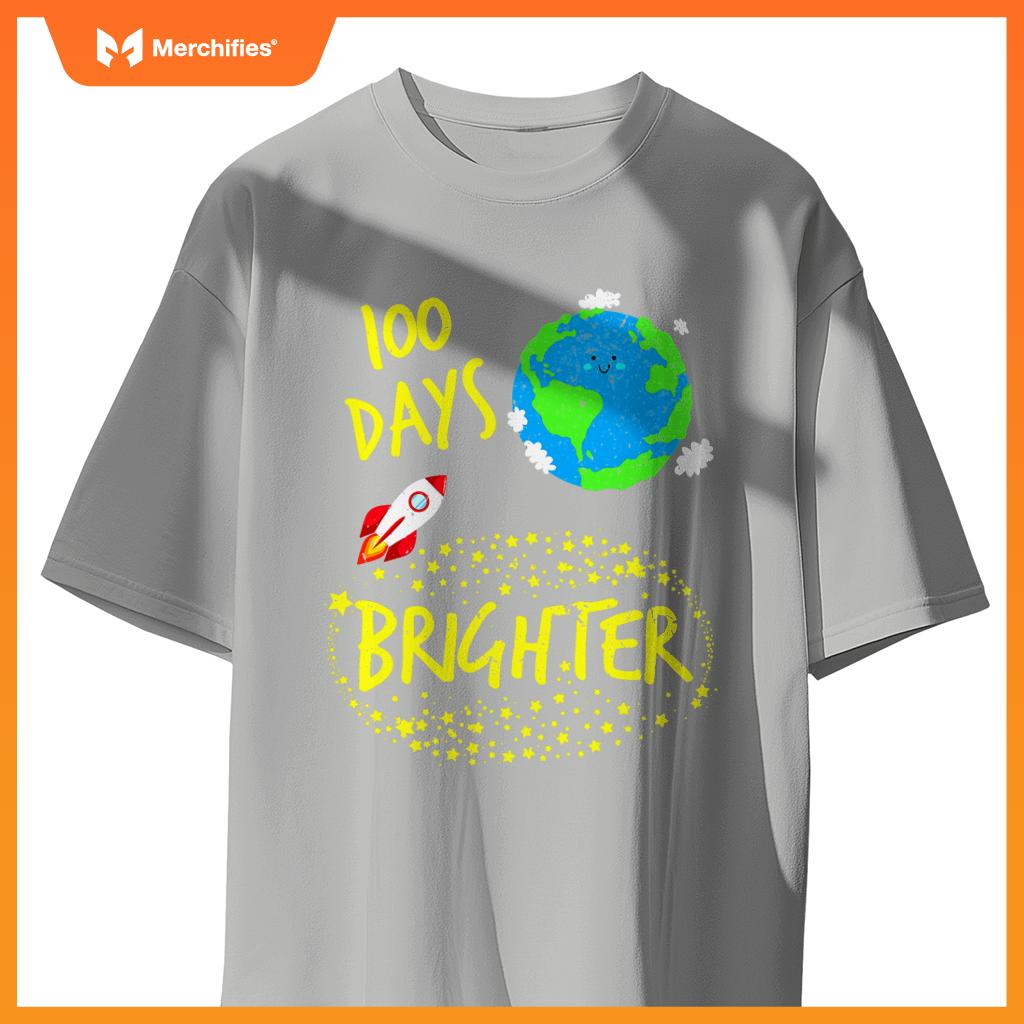 100 Days Brighter Planet Stars Rocket in Orbit Space Boys
