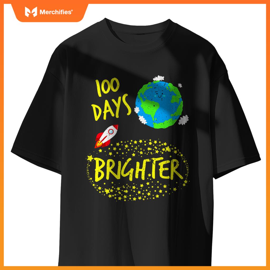 100 Days Brighter Planet Stars Rocket in Orbit Space Boys