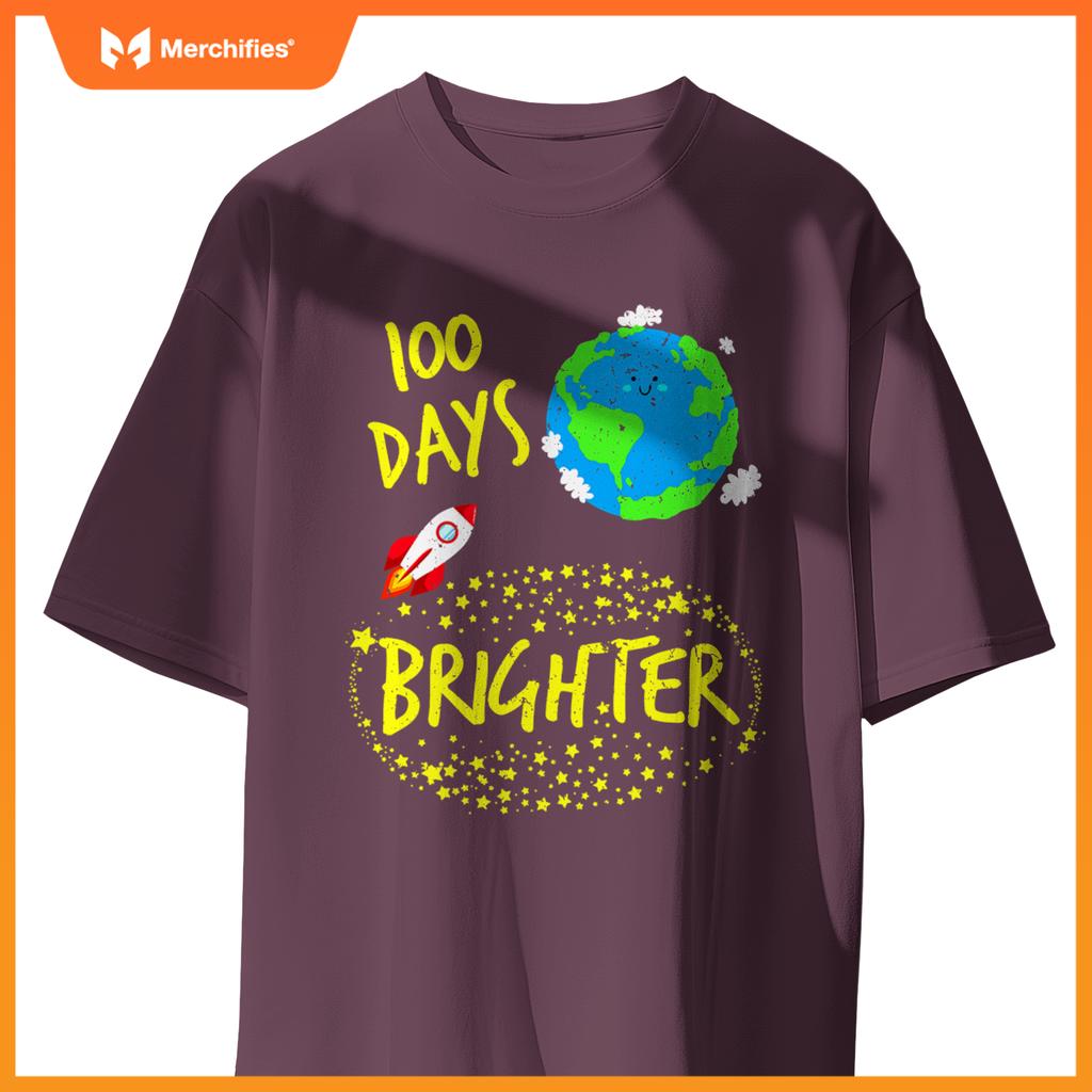100 Days Brighter Planet Stars Rocket in Orbit Space Boys