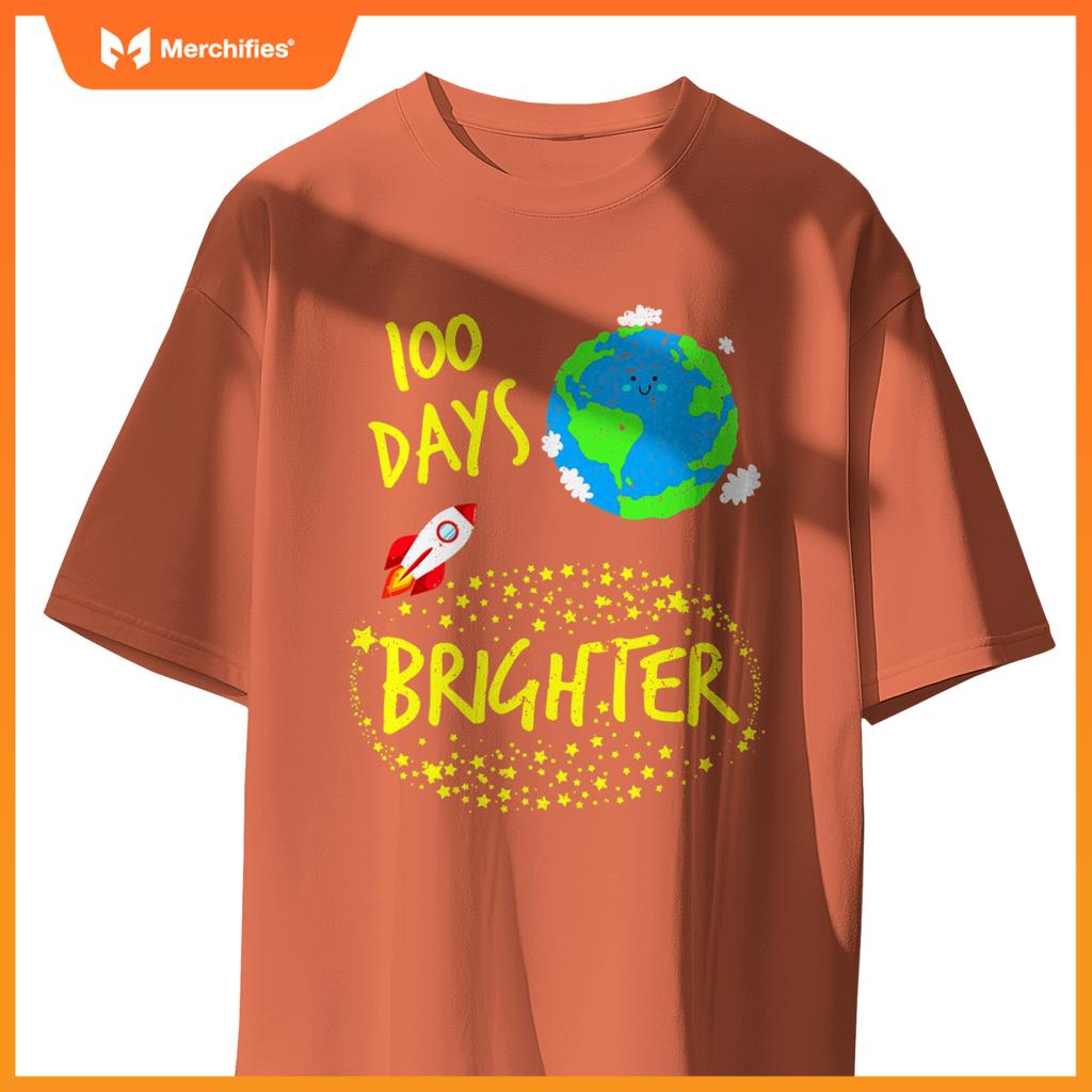 100 Days Brighter Planet Stars Rocket in Orbit Space Boys