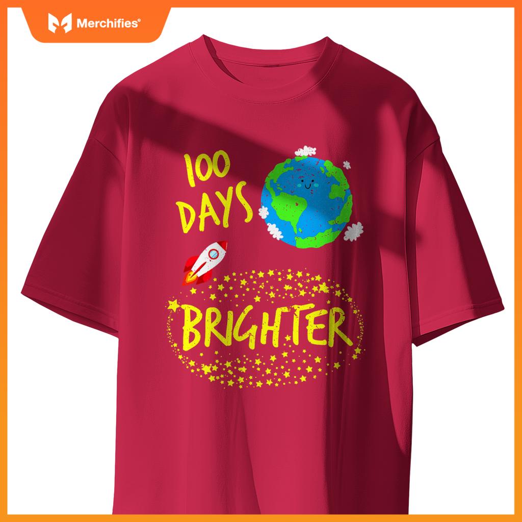 100 Days Brighter Planet Stars Rocket in Orbit Space Boys