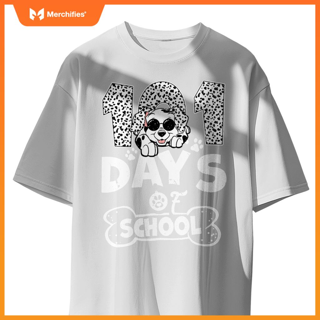 100th Day Of School Dalmatian Dog Shirt For Teachers Kids T-Shirt