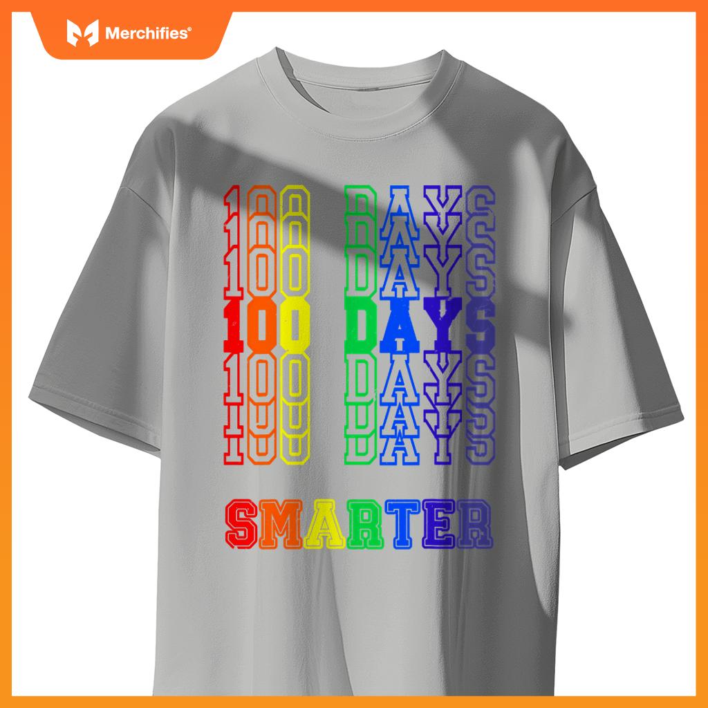 100th Day Of School Teacher 100 Days Smarter Rainbow