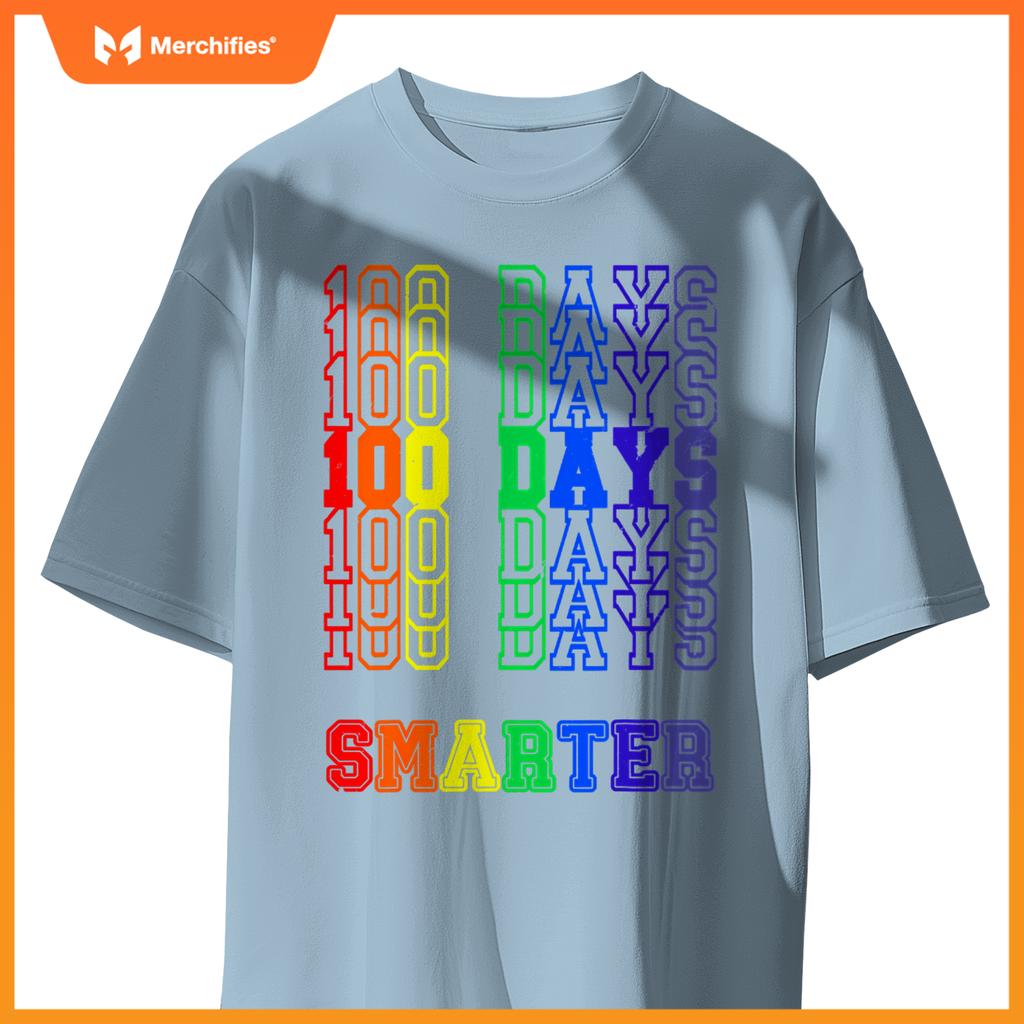 100th Day Of School Teacher 100 Days Smarter Rainbow