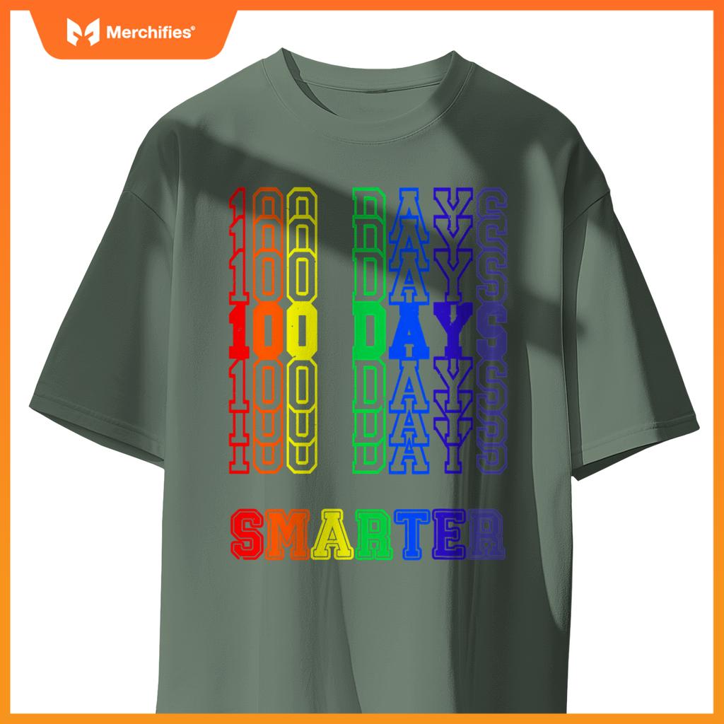 100th Day Of School Teacher 100 Days Smarter Rainbow