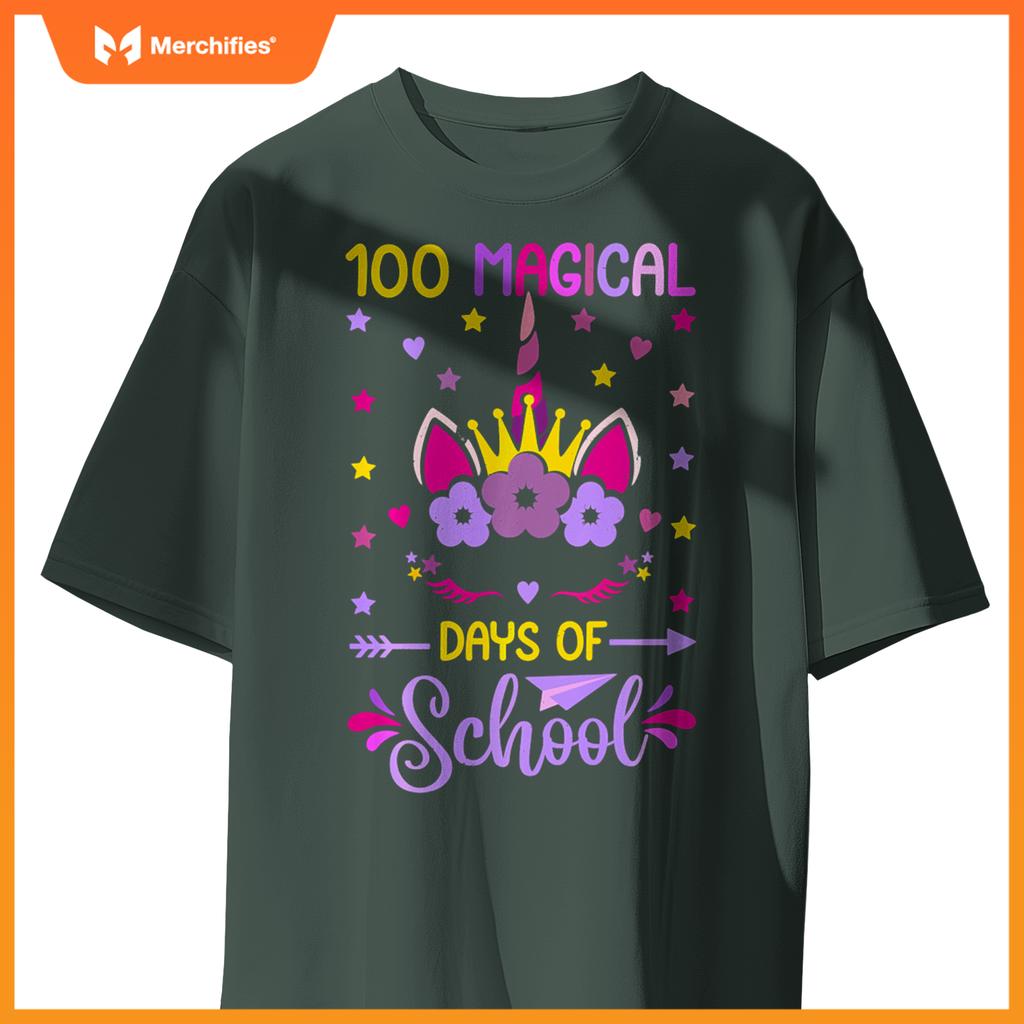 100th Day of School Unicorn 100 Magical Days Teacher Girls