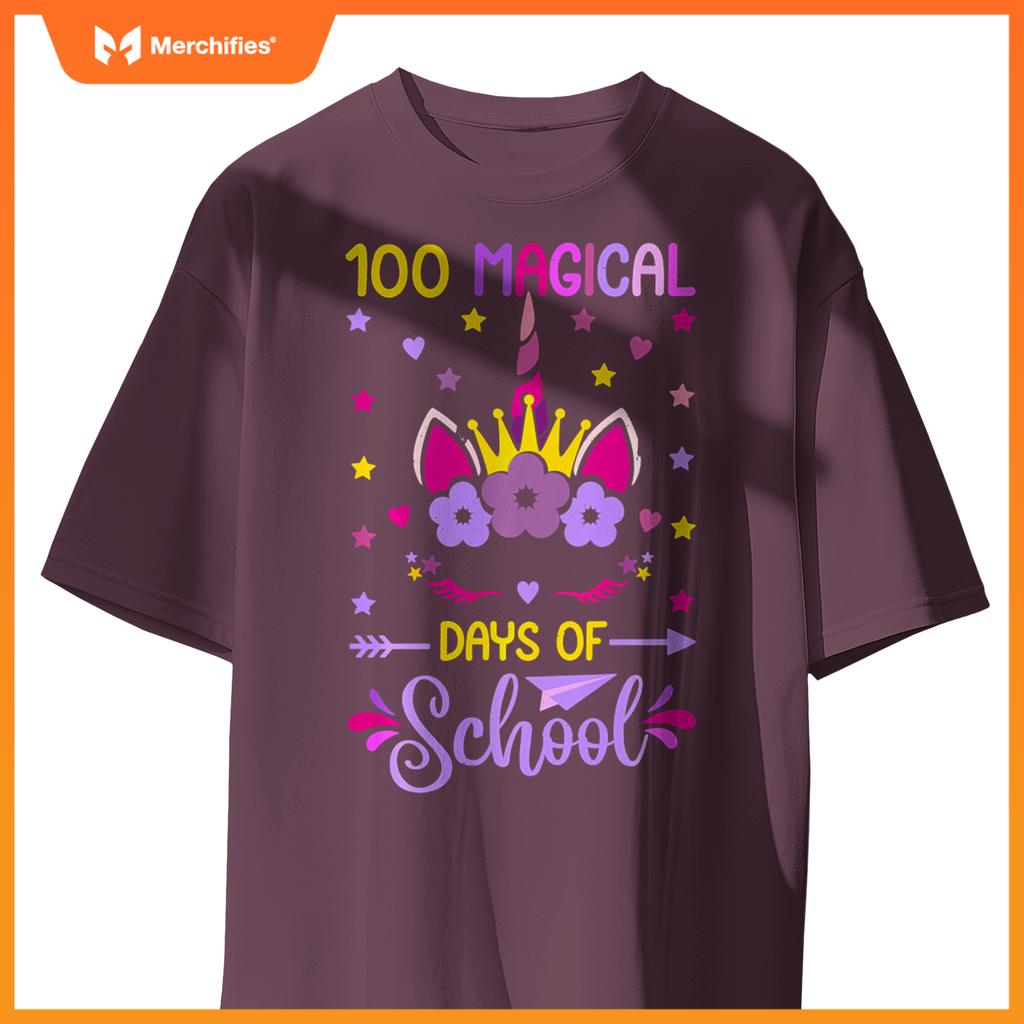 100th Day of School Unicorn 100 Magical Days Teacher Girls