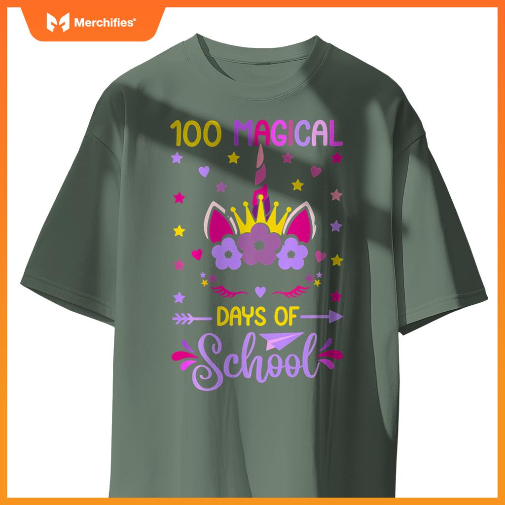 100th Day of School Unicorn 100 Magical Days Teacher Girls