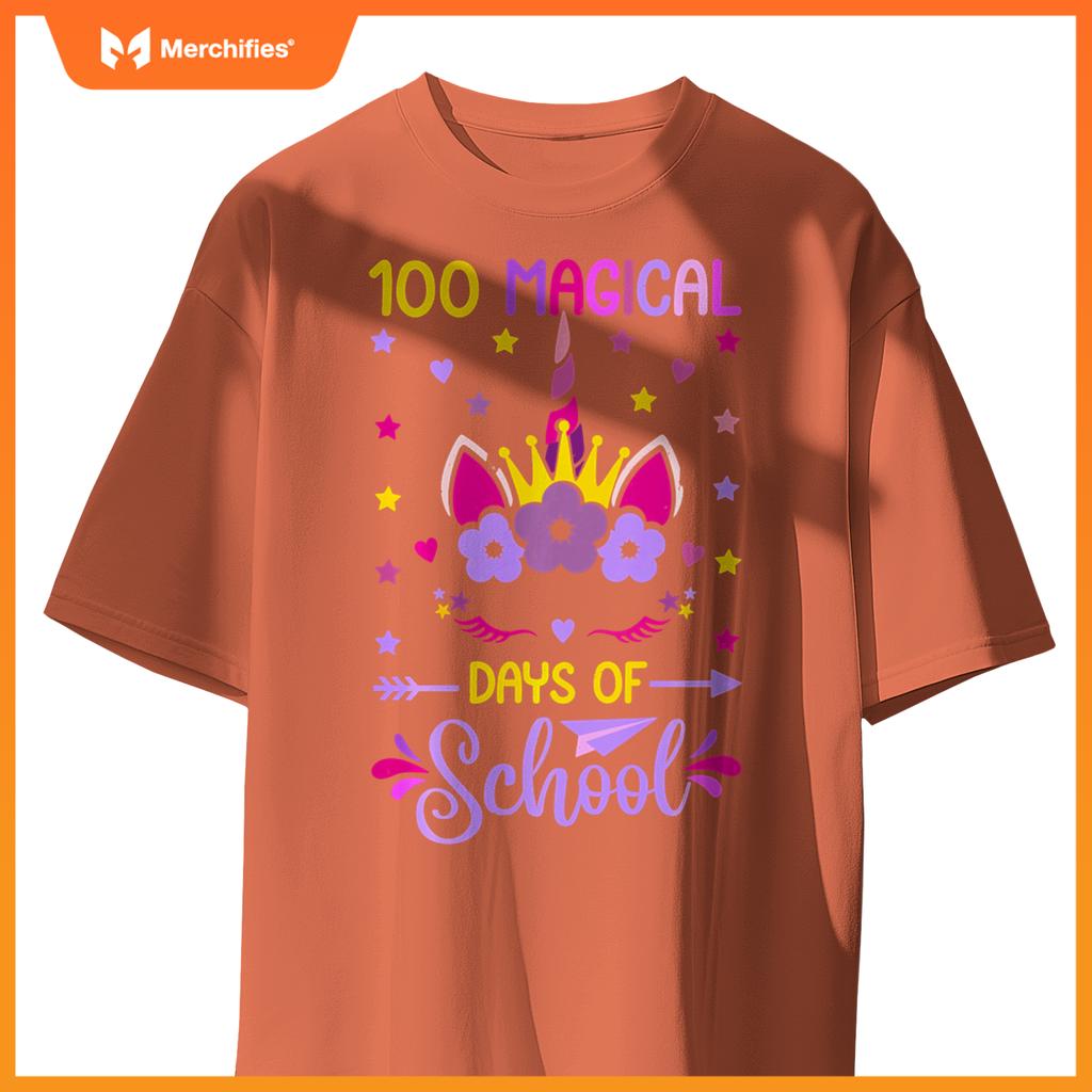 100th Day of School Unicorn 100 Magical Days Teacher Girls