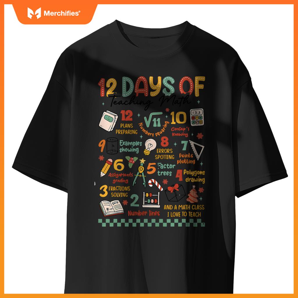 12 Days of Teaching Math Christmas Math Teacher Funny