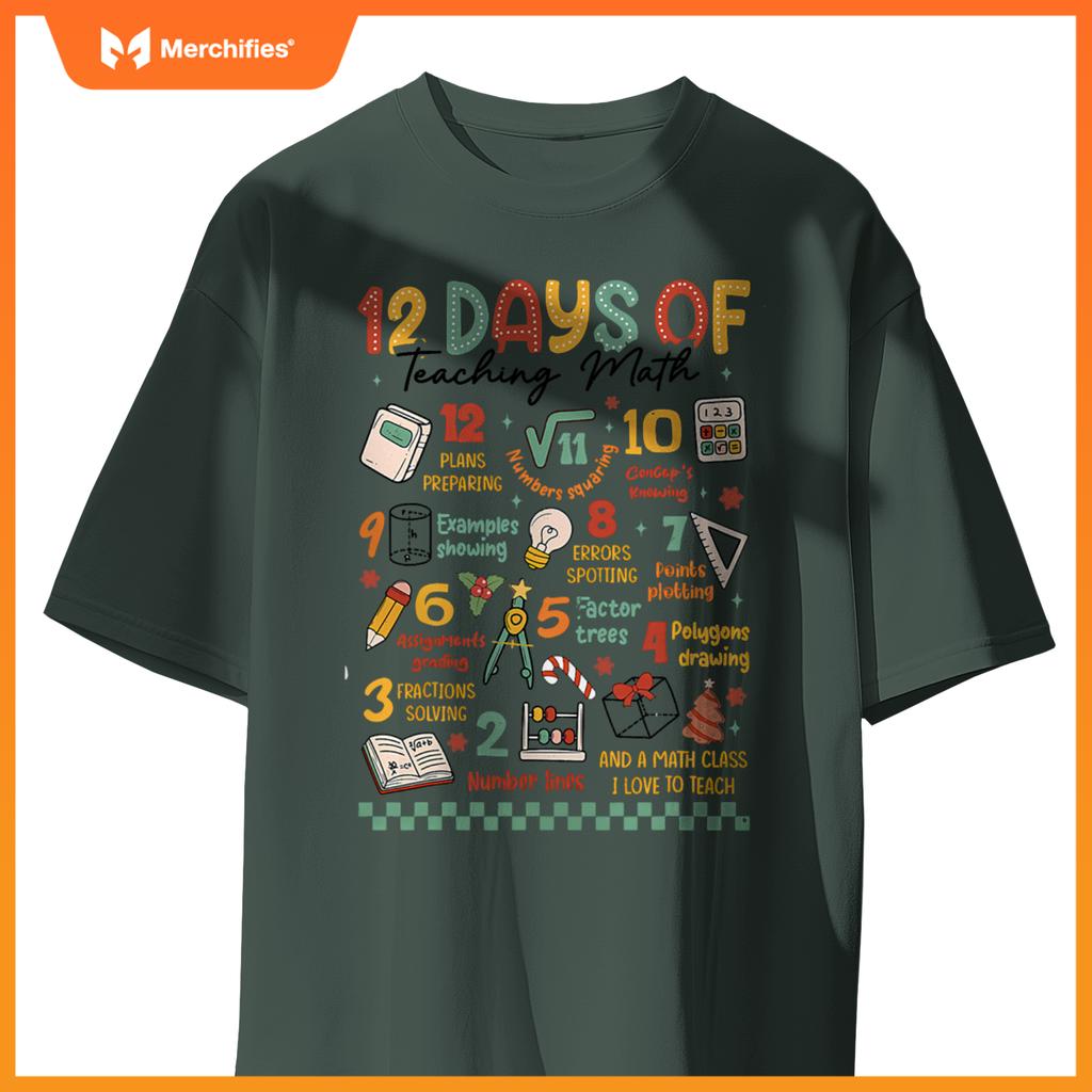 12 Days of Teaching Math Christmas Math Teacher Funny