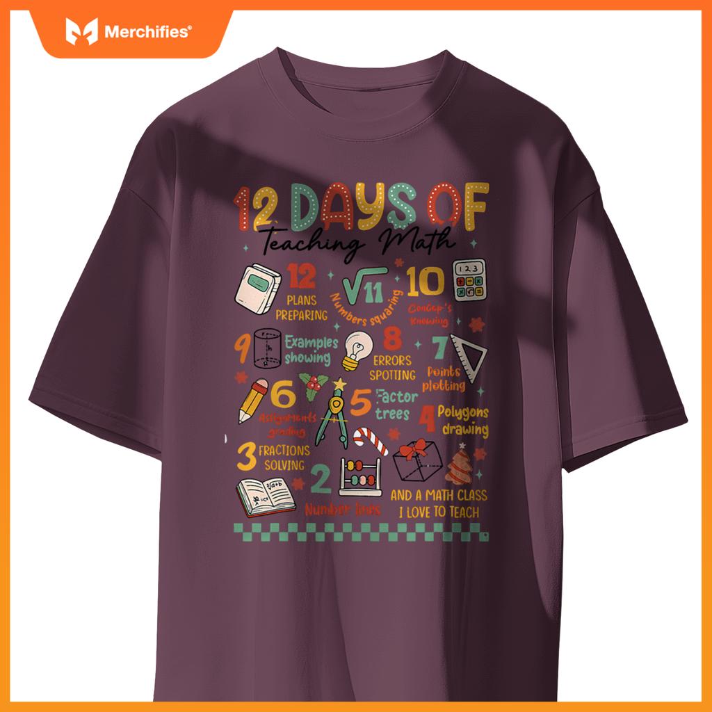 12 Days of Teaching Math Christmas Math Teacher Funny