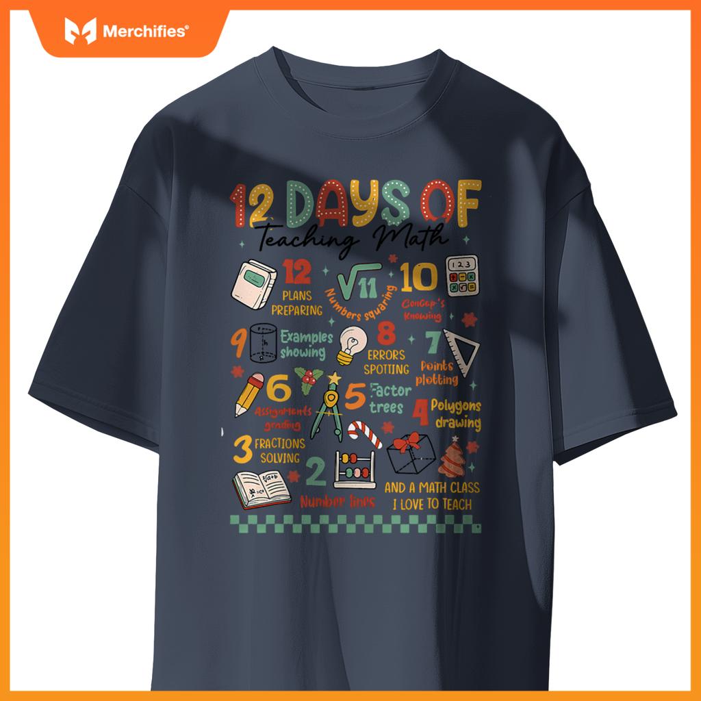 12 Days of Teaching Math Christmas Math Teacher Funny