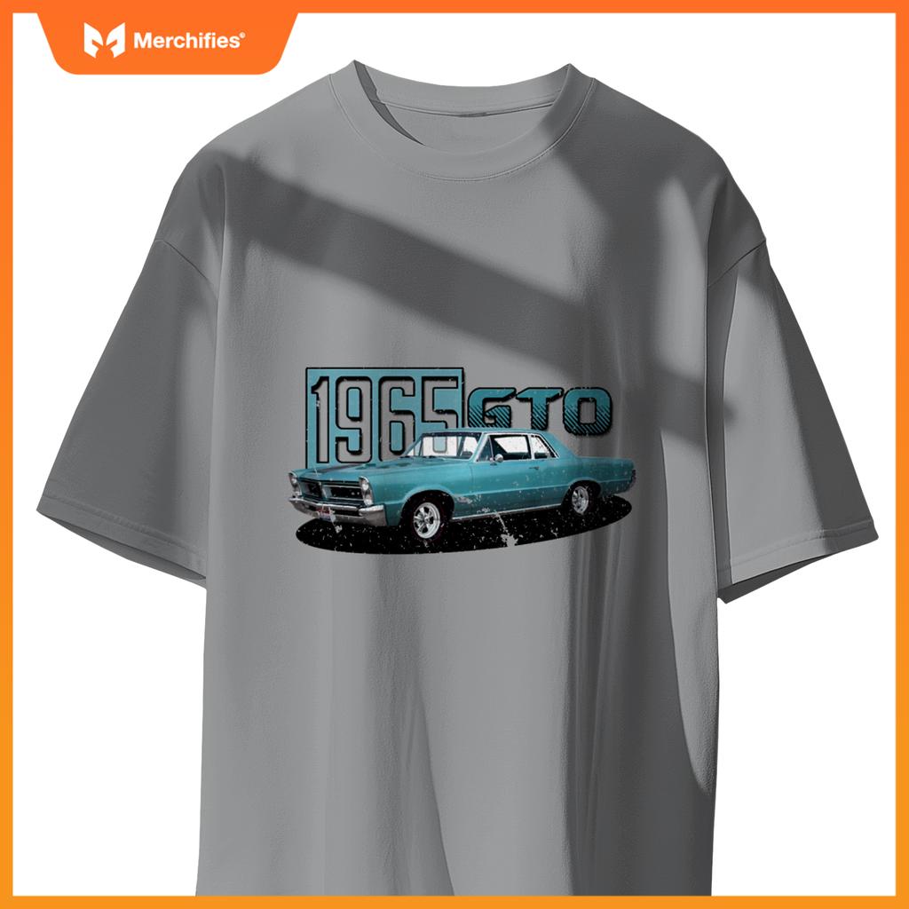 1965 65 Gto  Car Old School Muscle Blue Car T-Shirt