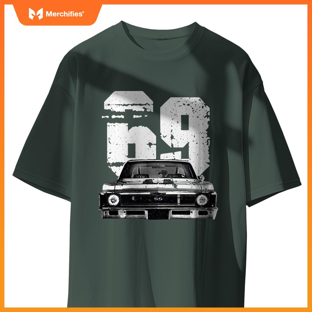 1969 69 Chevys Nova 2  Car Old School Muscle Car T-Shirt