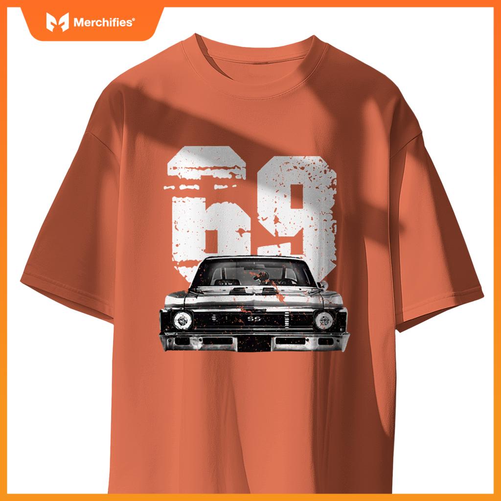 1969 69 Chevys Nova 2  Car Old School Muscle Car T-Shirt
