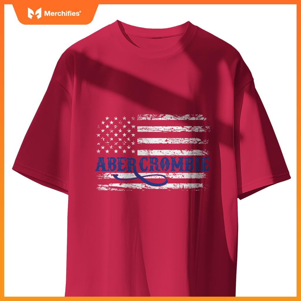 1980s north dakota us flag abercrombie usa patriotic T-Shirt