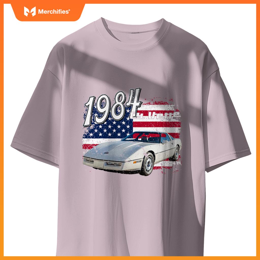 1984 84 C4 Vette Stingray Zr1 White Supercar Sports Car T-Shirt