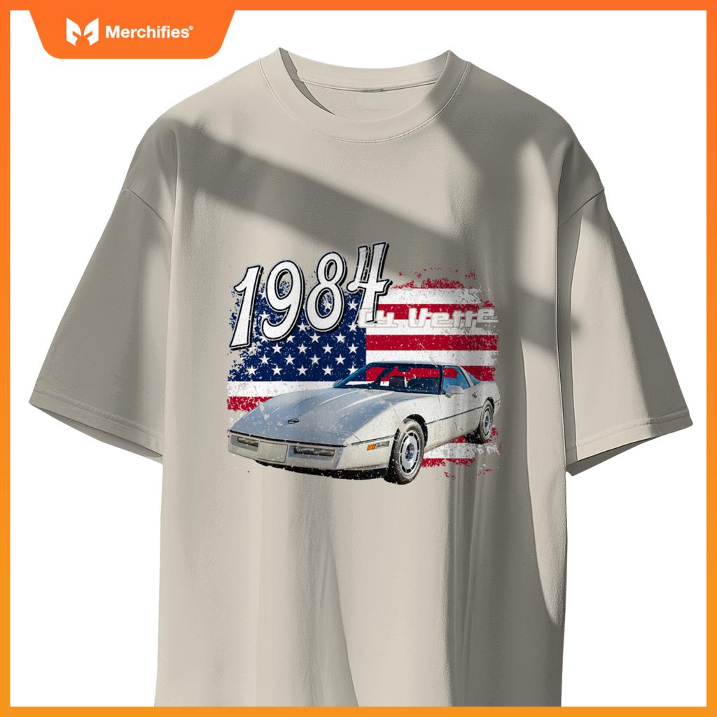 1984 84 C4 Vette Stingray Zr1 White Supercar Sports Car T-Shirt