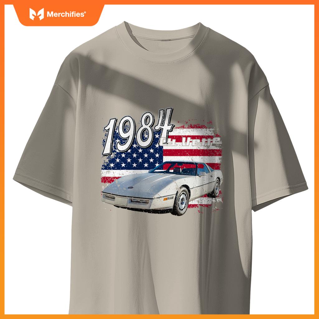 1984 84 C4 Vette Stingray Zr1 White Supercar Sports Car T-Shirt