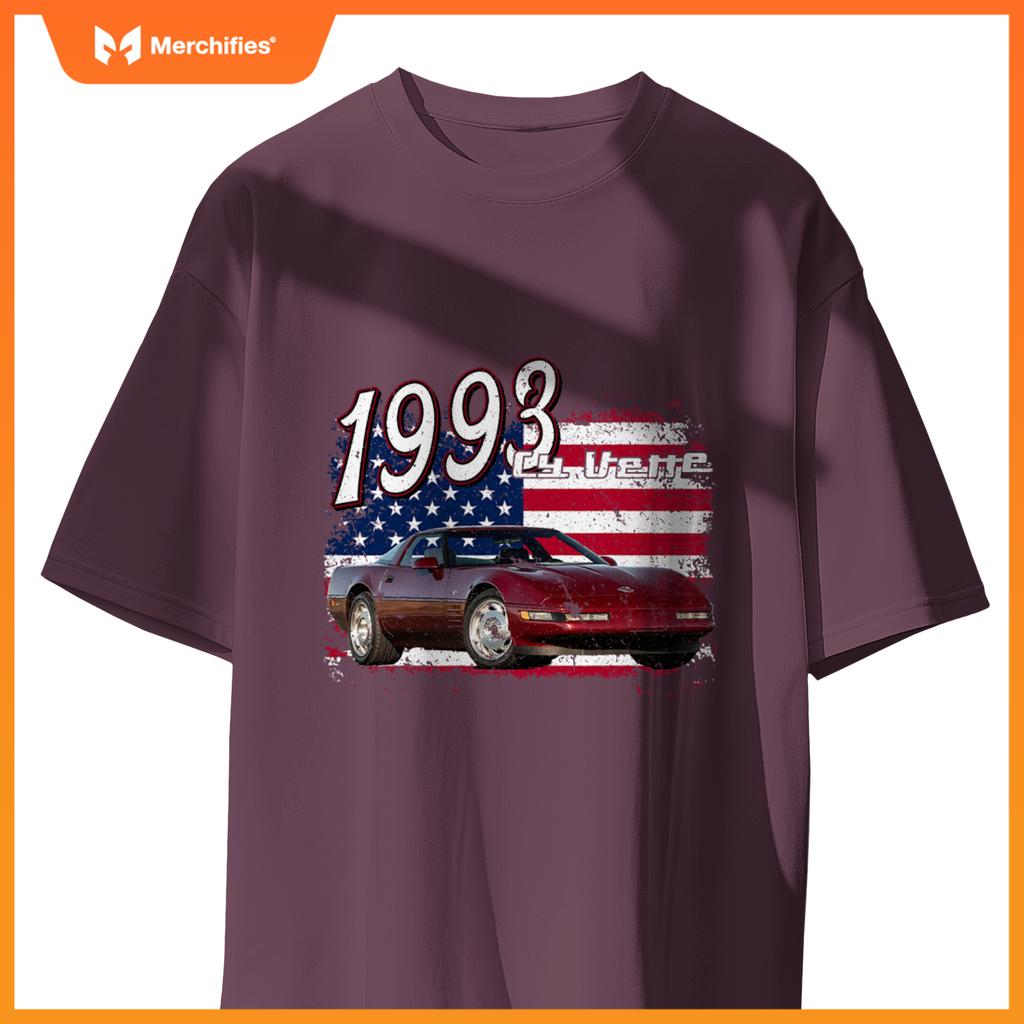 1993 93 C4 Vette Stingray Zr1 Red Supercar Sports Car T-Shirt