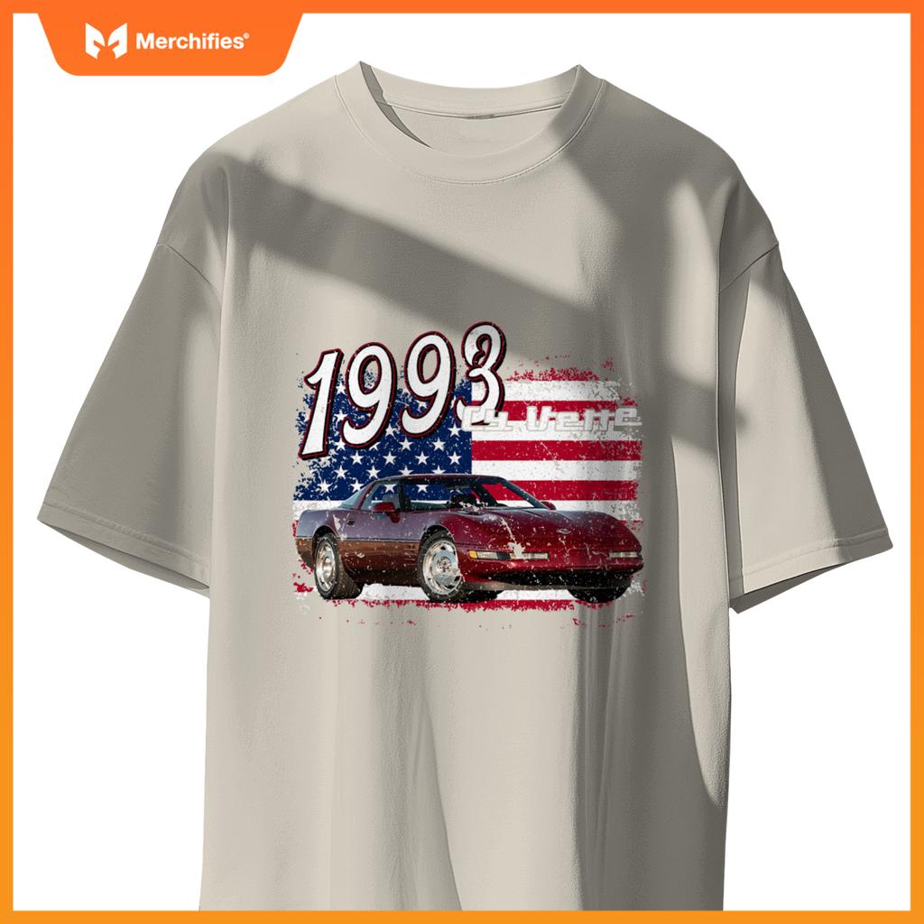 1993 93 C4 Vette Stingray Zr1 Red Supercar Sports Car T-Shirt