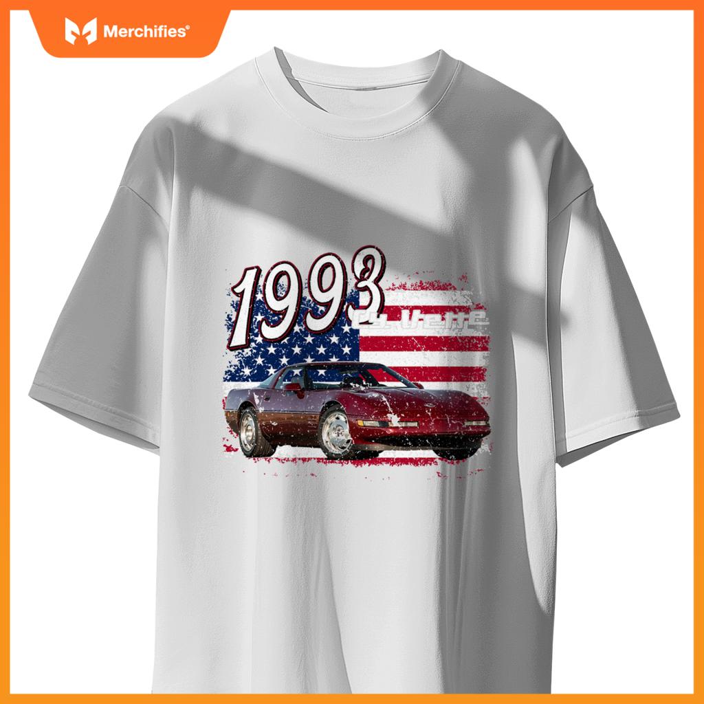 1993 93 C4 Vette Stingray Zr1 Red Supercar Sports Car T-Shirt