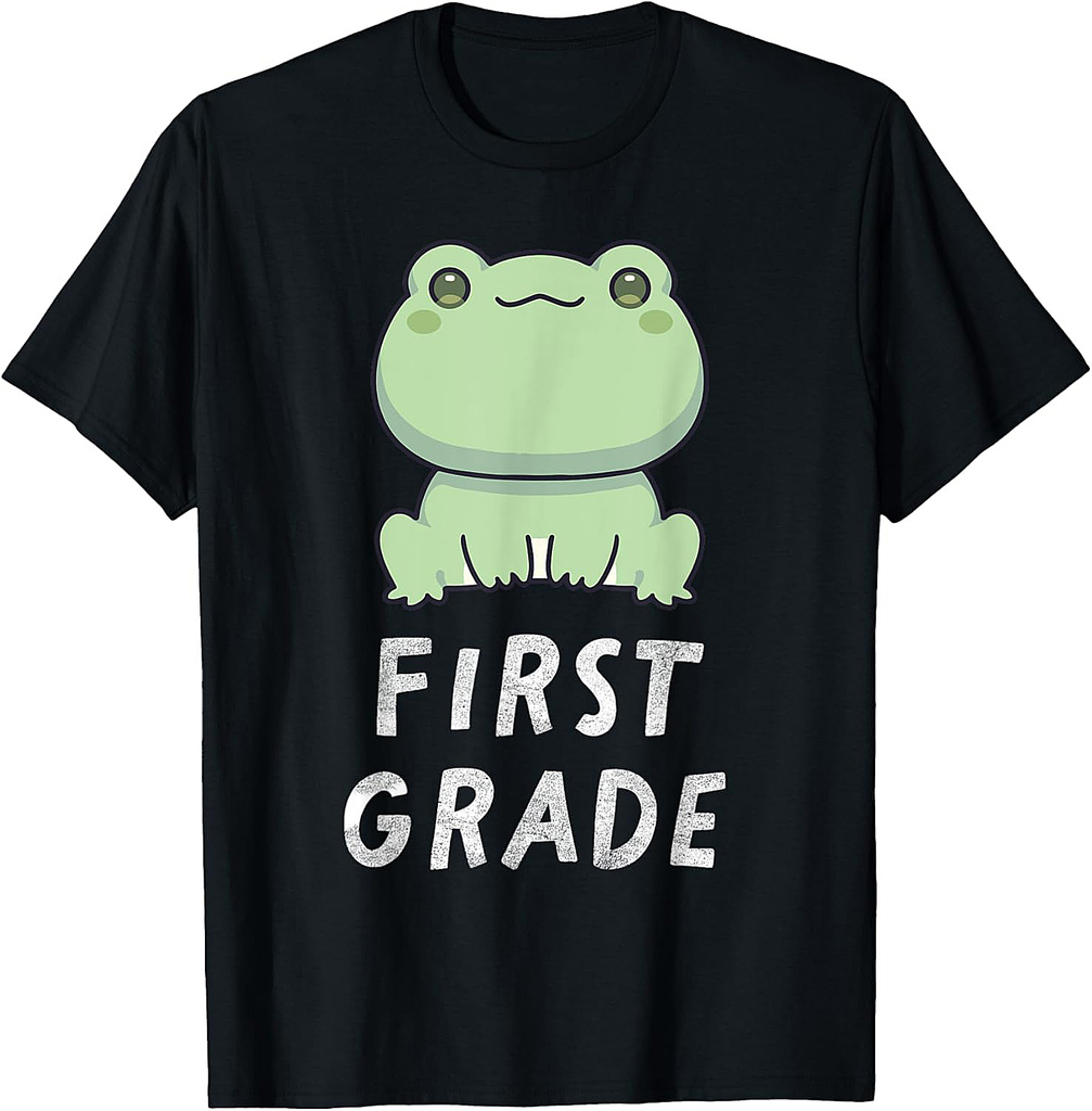1st Grade Frog Back To School Student Teacher T-Shirt