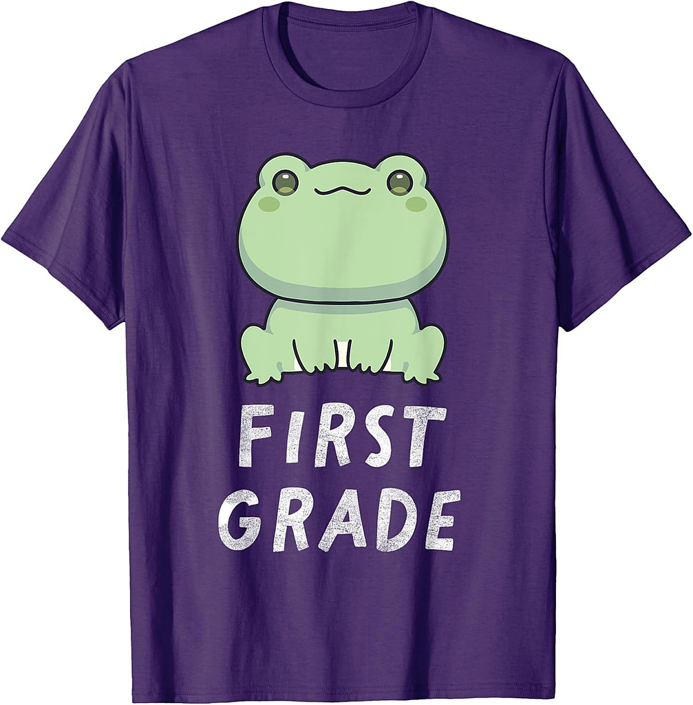 1st Grade Frog Back To School Student Teacher T-Shirt