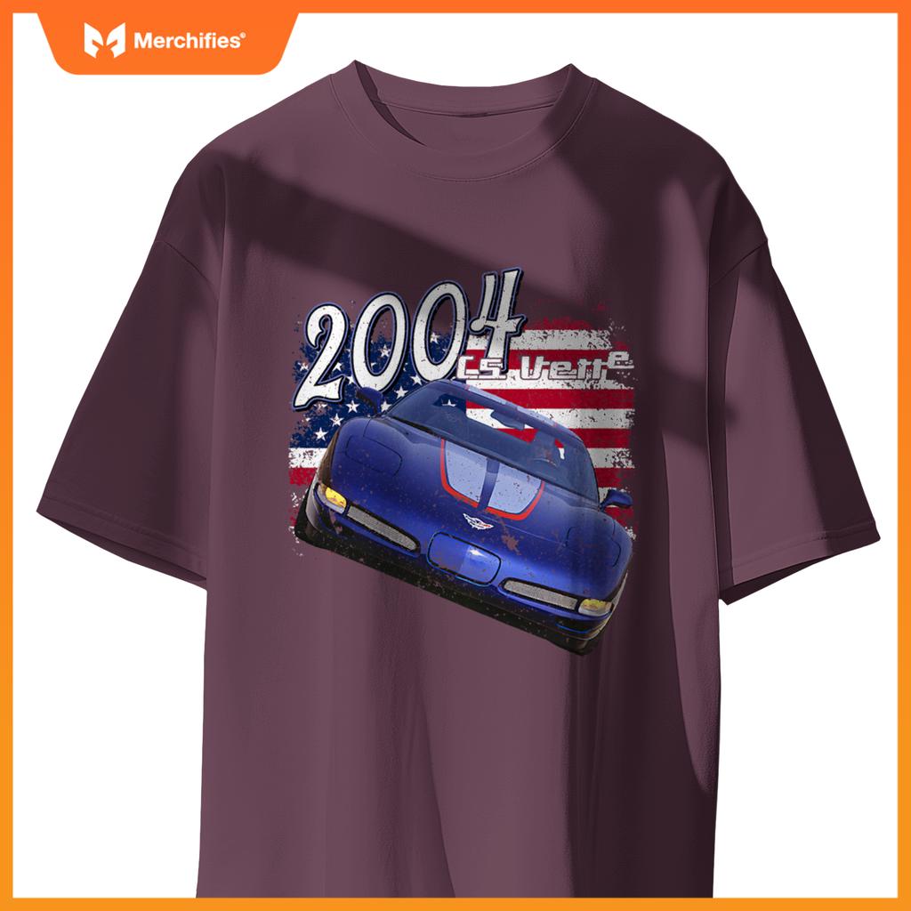 2004 04 C5 Z06 Vette Stingray Blue Red Supercar Sports Car T-Shirt