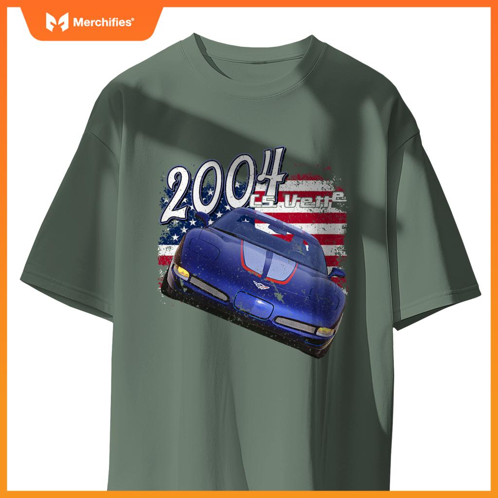 2004 04 C5 Z06 Vette Stingray Blue Red Supercar Sports Car T-Shirt