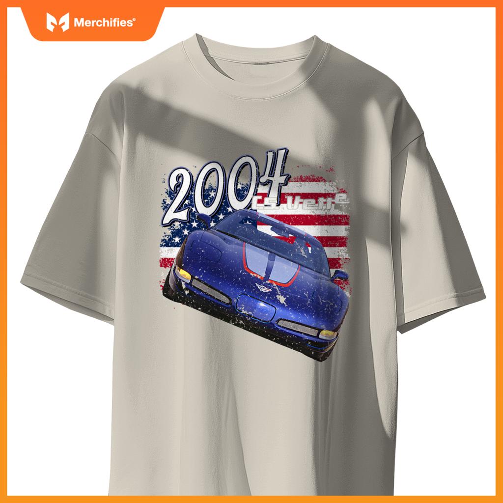 2004 04 C5 Z06 Vette Stingray Blue Red Supercar Sports Car T-Shirt