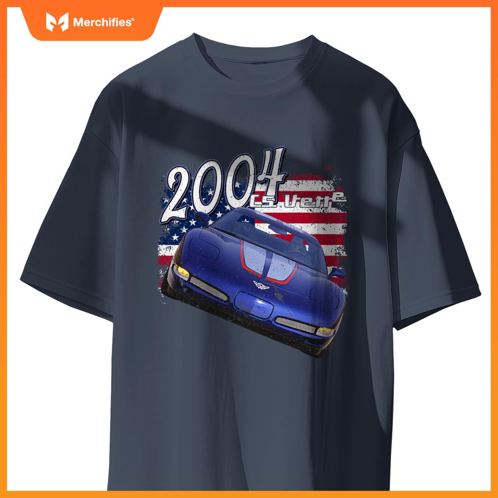 2004 04 C5 Z06 Vette Stingray Blue Red Supercar Sports Car T-Shirt