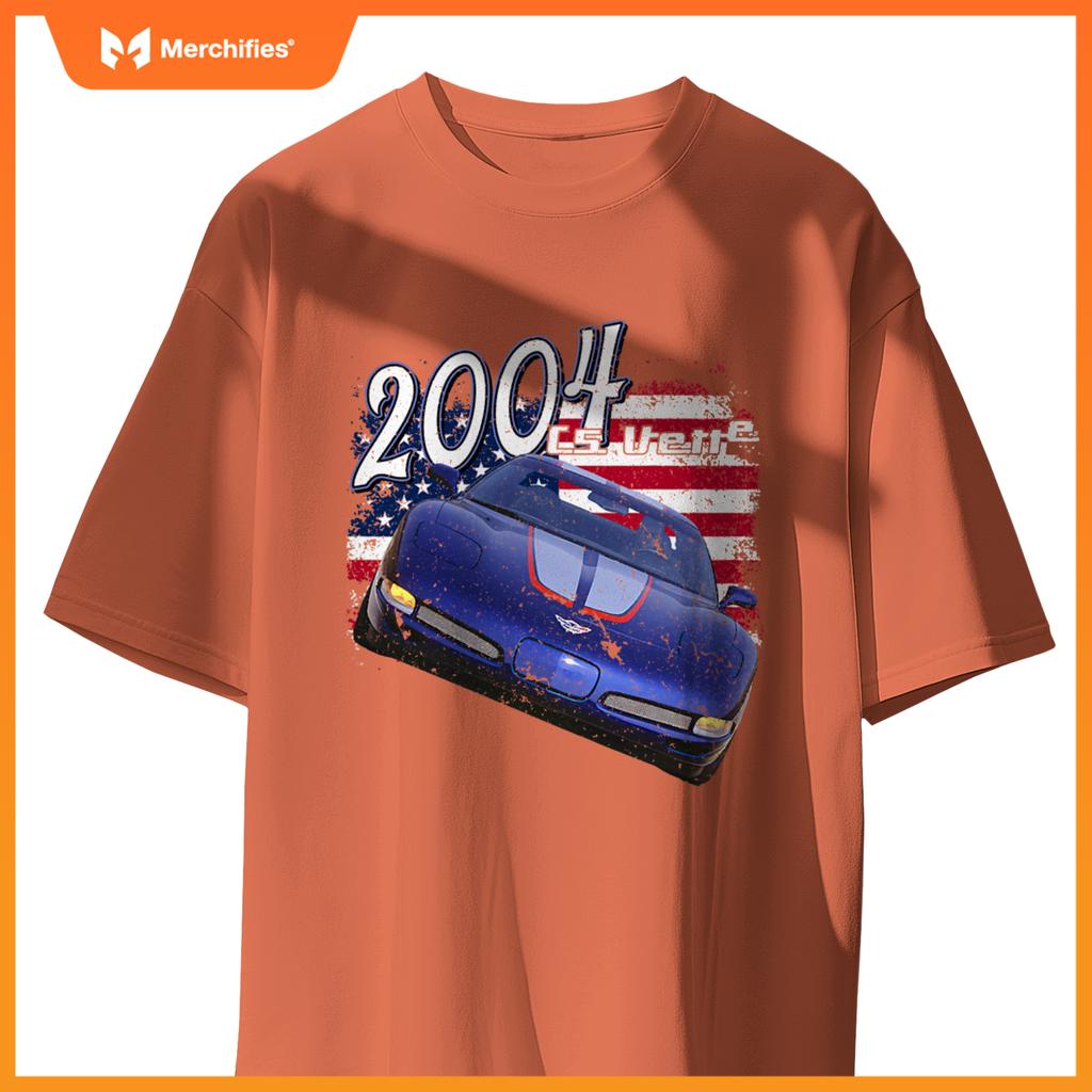 2004 04 C5 Z06 Vette Stingray Blue Red Supercar Sports Car T-Shirt