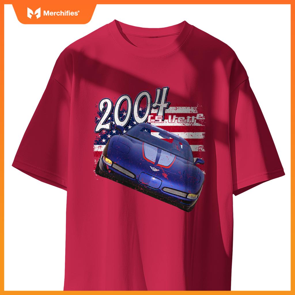 2004 04 C5 Z06 Vette Stingray Blue Red Supercar Sports Car T-Shirt