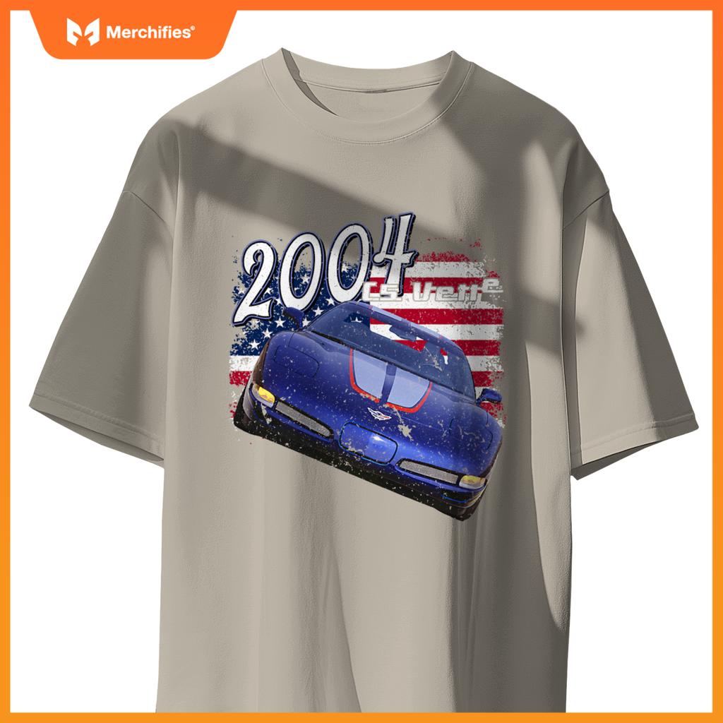 2004 04 C5 Z06 Vette Stingray Blue Red Supercar Sports Car T-Shirt