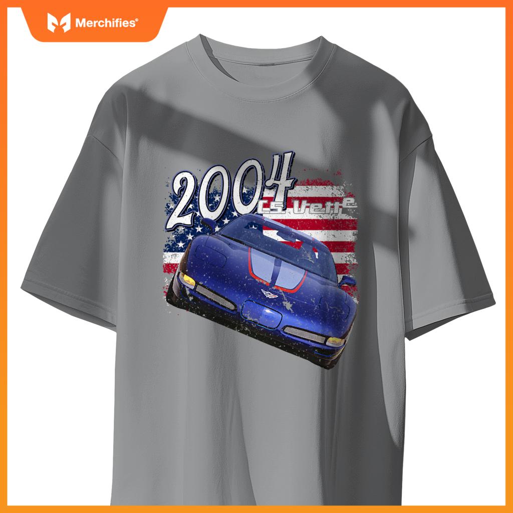 2004 04 C5 Z06 Vette Stingray Blue Red Supercar Sports Car T-Shirt