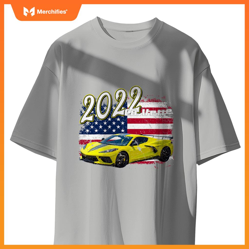 2022 22 C8 Z06 Zr1 Vette Stingray Yellow Supercar Sports Car T-Shirt
