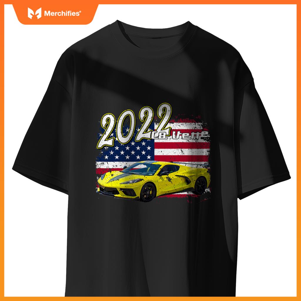 2022 22 C8 Z06 Zr1 Vette Stingray Yellow Supercar Sports Car T-Shirt