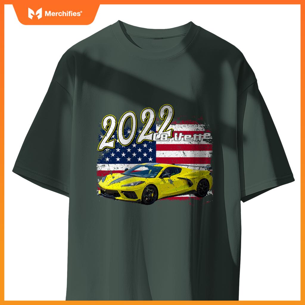 2022 22 C8 Z06 Zr1 Vette Stingray Yellow Supercar Sports Car T-Shirt