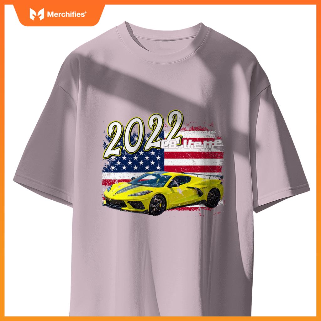 2022 22 C8 Z06 Zr1 Vette Stingray Yellow Supercar Sports Car T-Shirt