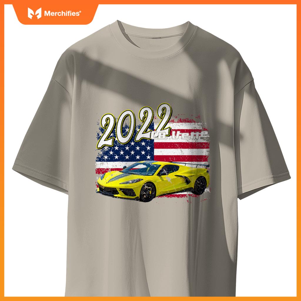2022 22 C8 Z06 Zr1 Vette Stingray Yellow Supercar Sports Car T-Shirt