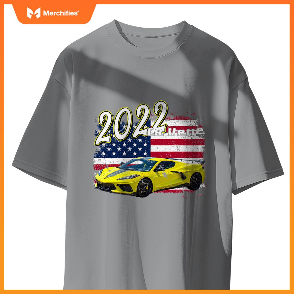 2022 22 C8 Z06 Zr1 Vette Stingray Yellow Supercar Sports Car T-Shirt