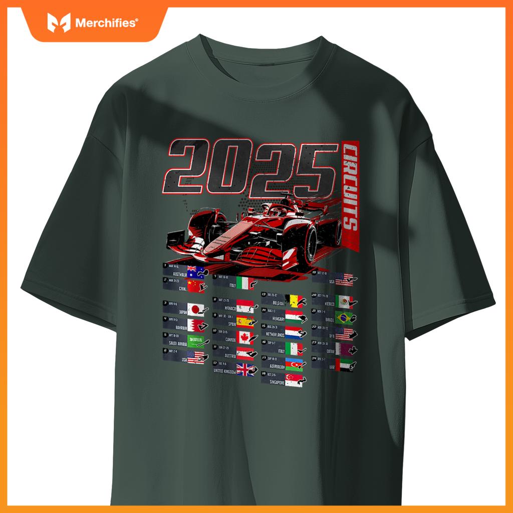 2025 Mula Circuits Mula Schedule 2025 Racing Car Track Premium T-Shirt